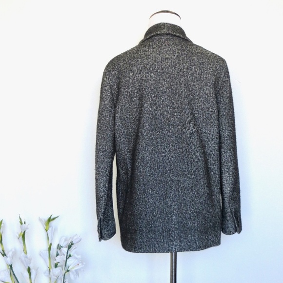 Wilfred Free Wool Blend Blazer Jacket Italy Long Sleeve Black Gray Women's XXS - Picture 3 of 7